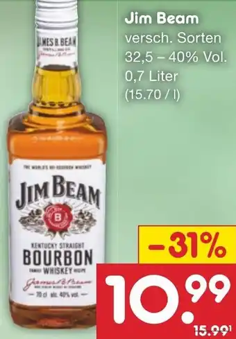 Netto Marken-Discount Jim Beam 0,7 Liter Angebot