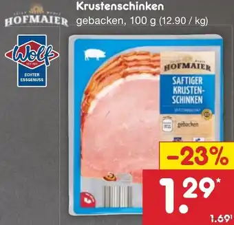 Netto Marken-Discount HOFMAIER Krustenschinken 100 g Angebot