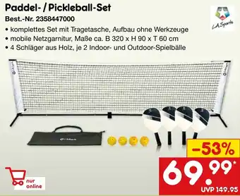 Netto Marken-Discount LA Sports Paddel/Pickleball-Set Angebot