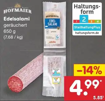 Netto Marken-Discount HOFMAIER Edelsalami 650 g Angebot