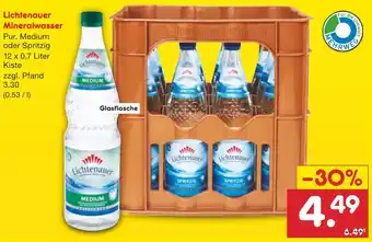 Netto Marken-Discount Lichtenauer Mineralwasser 12 x 0,7 Liter Kiste Angebot