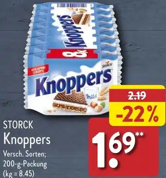 Aldi Nord STORCK Knoppers 200 g Packung Angebot