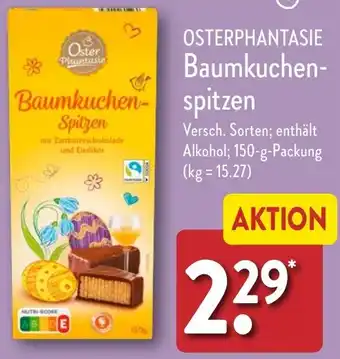 Aldi Nord OSTERPHANTASIE Baumkuchenspitzen 150 g Packung Angebot