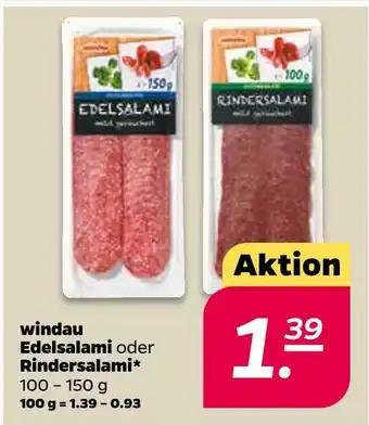 NETTO Windau edelsalami oder rindersalami Angebot