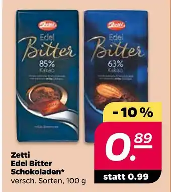 NETTO Zetti edel bitter schokoladen Angebot