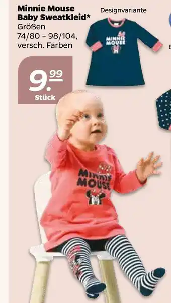 NETTO Minnie mouse baby sweatkleid Angebot