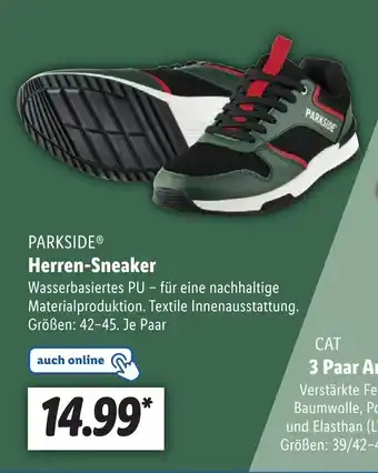 Lidl PARKSIDE Herren-Sneaker Größen: 42-45. Je Paar Angebot