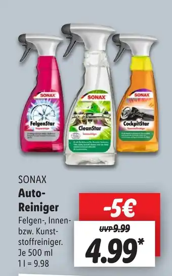 Lidl SONAX Auto-Reiniger je 500 ml Angebot