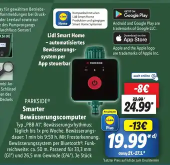 Lidl PARKSIDE Smarter Bewässerungscomputer Angebot