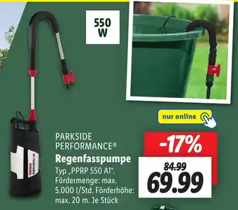 Lidl PARKSIDE PERFORMANCE Regenfasspumpe Angebot
