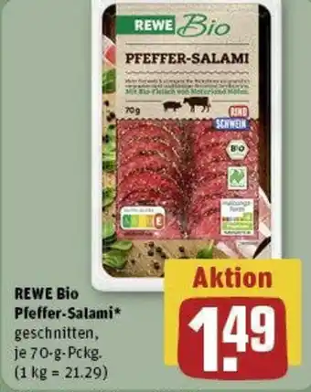 REWE REWE Bio Pfeffer-Salami 70-g-Pckg. Angebot