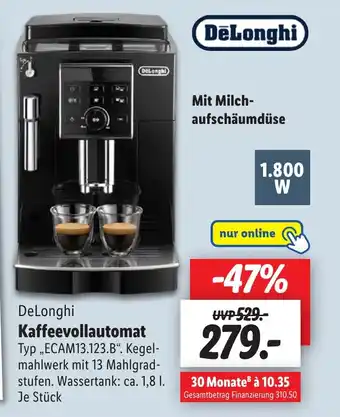 Lidl DeLonghi Kaffeevollautomat Typ „ECAM13.123.B" Angebot