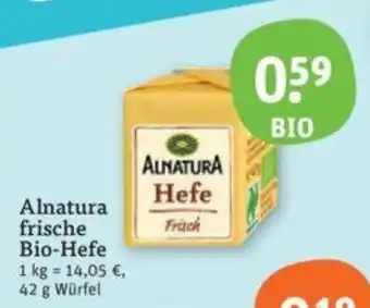 tegut Alnatura frische Bio-Hefe 42 g Würfel Angebot