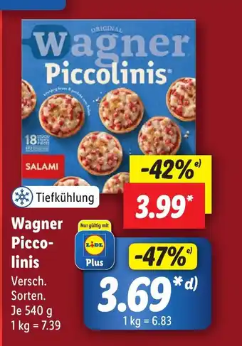 Lidl Wagner Piccolinis Versch. Sorten. Je 540 g Angebot