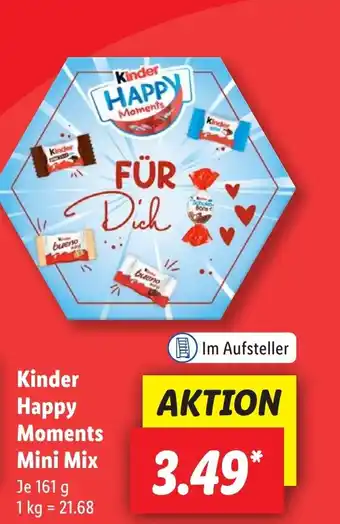 Lidl Kinder Happy Moments Mini Mix je 161 g Angebot