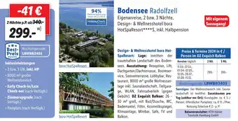 Lidl Bodensee Radolfzell Eigenanreise, 2 bzw. 3 Nächte, Design- & Wellnesshotel bora HotSpa Resort****S, inkl. Halbpension Angebot