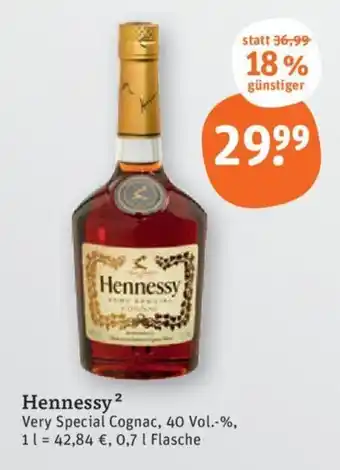 tegut Hennessy 0,7 l Flasche Angebot