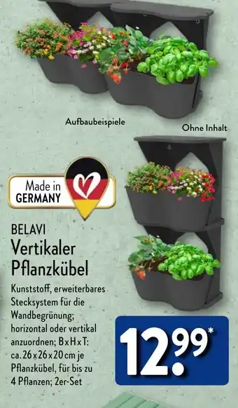 Aldi Nord BELAVI Vertikaler Pflanzkübel Angebot