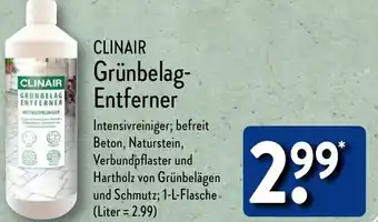 Aldi Nord CLINAIR Grünbelag- Entferner 1 l Flasche Angebot