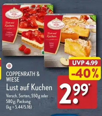 Aldi Nord COPPENRATH & WIESE Lust auf Kuchen 550 g oder 580g; Packung Angebot