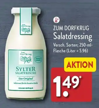 Aldi Nord ZUM DORFKRUG Salatdressing 250 ml Flasche Angebot