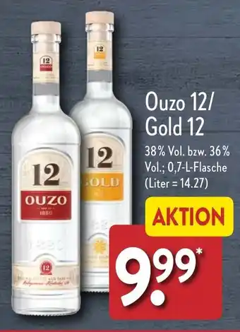 Aldi Nord Ouzo 12/ Gold 12 0,7-L-Flasche Angebot