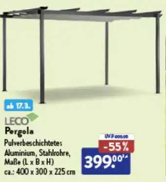 Aldi Nord LECO Pergola Angebot