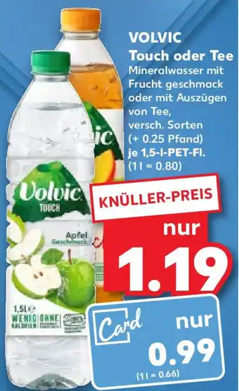 Kaufland VOLVIC Touch oder Tee Mineralwasser 0,5 l PET Fl. Angebot