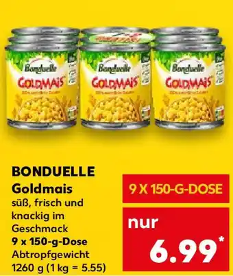 Kaufland BONDUELLE Goldmais 9 x 150-g-Dose Abtropfgewicht Angebot