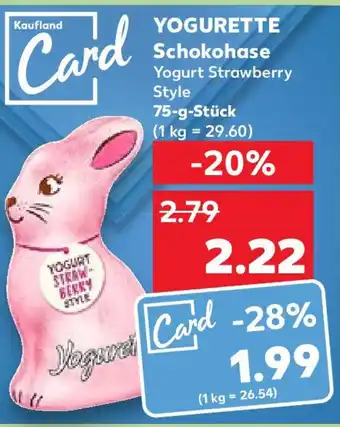 Kaufland YOGURETTE Schokohase Yogurt Strawberry Style 75-g-Stück Angebot