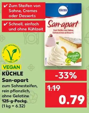 Kaufland KÜCHLE San-apart 125 g Packg. Angebot