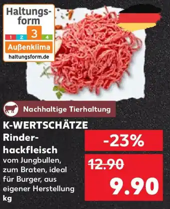 Kaufland K-WERTSCHÄTZE Rinder- hackfleisch Angebot