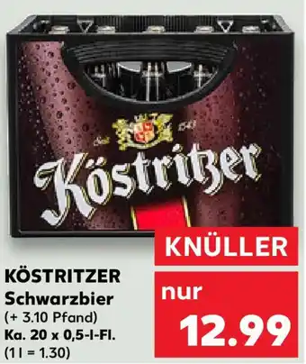 Kaufland KÖSTRITZER Schwarzbier Ka. 20 x 0,5-l-Fl. Angebot