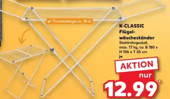 Kaufland K-CLASSIC Flügel- wäscheständer Angebot