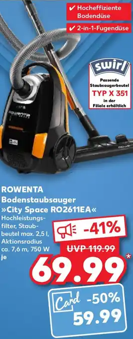 Kaufland ROWENTA Bodenstaubsauger City Space RO2611EA Angebot