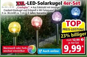 Norma I-GLOW XXL-LED-Solarkugel 4er-Set Angebot