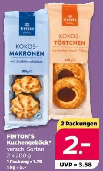 NETTO FINTON'S Kuchengebäck 2x200 g Angebot