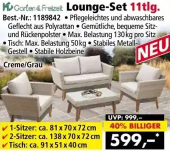 Norma Garten & Freizeit Lounge-Set 11tlg. Angebot