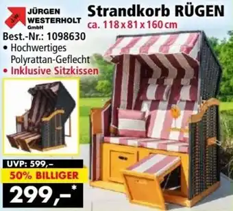 Norma JÜRGEN WESTERHOLT Strandkorb RÜGEN Angebot