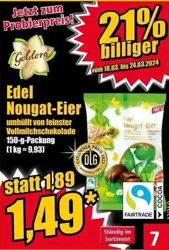 Norma Goldora Edel Nougat-Eier 150 g Packung Angebot