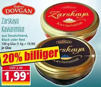 Norma DOVGAN Zarskaya Kaviarimitat 100 g Glas Angebot