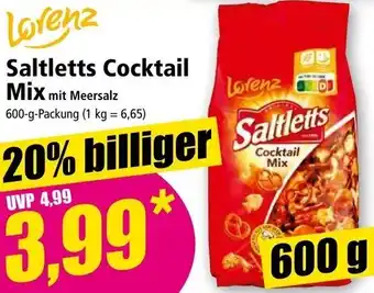 Norma Lorenz Saltletts Cocktail Mix 600 g Packung Angebot