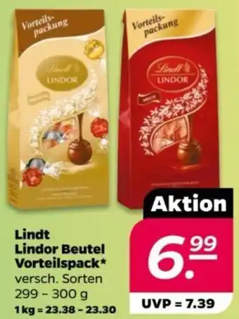 NETTO Lindt Lindor Beutel Vorteilspack 299 - 300 g Angebot