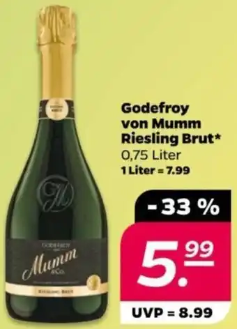 NETTO Godefroy von Mumm Riesling Brut 0,75 Liter Angebot