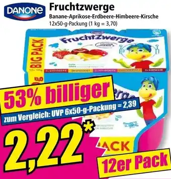 Norma DANONE Fruchtzwerge 12x50 g Packung Angebot