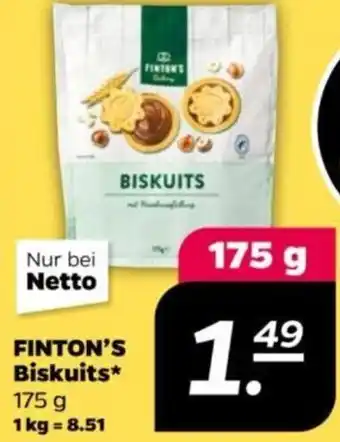 NETTO FINTON'S Biskuits 175 g Angebot