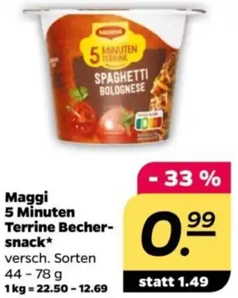 NETTO Maggi 5 Minuten Terrine Bechersnack 44-78 g Angebot