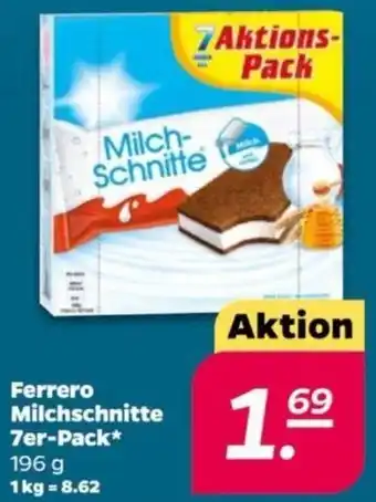 NETTO Ferrero Milchschnitte 7er-Pack 196 g Angebot