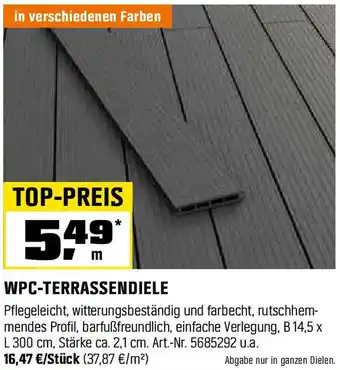 OBI WPC-TERRASSENDIELE Angebot