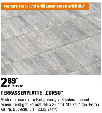 OBI TERRASSENPLATTE ,,CORSO" Angebot